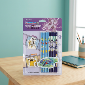 Set de 6 Borradores de Lápiz con Diseño de Pokemon, Papelería Coreana para Niños, Personajes Lindos, Pika Aleatorio, Útiles Escolares de Anime, Venta al Por Mayor - Product Image 1