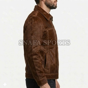 100% Breathable Cowhide <b>Leather</b> Motorbike <b>Jacket</b> For <b>Men</b> Made In Best Material Hair on <b>Leather</b> <b>Jackets</b> - Product Image 2