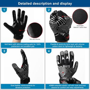Gants de football américain personnalisés en direct d'usine, gants de sport pour l'entraînement, les matchs et la pratique, mini-jupe en cuir tendance pour femmes - Product Image 3