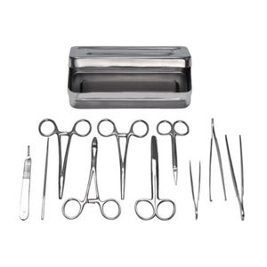 Ensemble d'instruments de chirurgie mineure, kit complet d'instruments de chirurgie générale, outils chirurgicaux réutilisables en acier inoxydable pour hôpital - Product Image 1