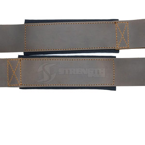 Sangles de musculation en cuir véritable, support professionnel pour l'entraînement de force et la remise en forme - Product Image 4