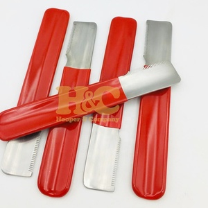 Eco-Friendly Stainless Steel Stripping Knives for Terriers <b>Dog</b> Grooming Combs Red Stripping Knife - Product Image 4