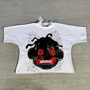 T-shirt en coton biologique blanc pour homme, coupe ample, respirant, séchage rapide, imprimé en relief personnalisé DCY 2025 - Product Image 5