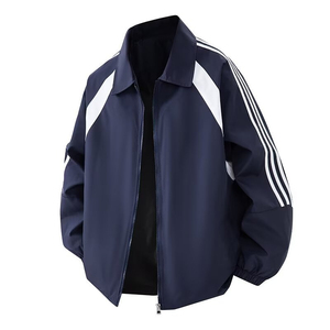แจ็คเก็ตวาร์ซิตี้สไตล์วินเทจสำหรับทุกเพศ ขายส่ง ปักอักษรแบบ Letterman กันลม เป็นมิตรกับสิ่งแวดล้อม สตรีทแวร์ ทนทาน เหมาะสำหรับฤดูหนาว แบบเรียบๆ สไตล์เบสบอล - Product Image 4