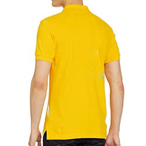 Camiseta Deportiva para Hombre, Color Amarillo Mostaza Premium con Rayas Diagonales Blancas |   Ropa Deportiva Urbana Transpirable de Secado Rápido para Gimnasio y Negocios - Product Image 2