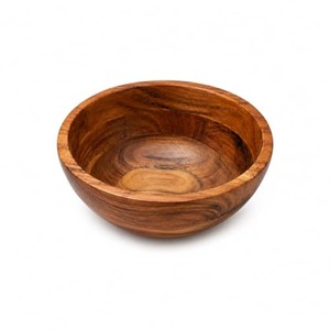 ชามสลัดไม้อะคาเซียทำมือแบบขายส่ง | ช่างฝีมือ Moradabad - Product Image 2