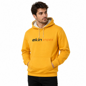 เสื้อฮู้ดดี้ผ้าฟลีซโอเวอร์ไซส์ แขนยาว 340GSM พิมพ์ลายตามสั่ง แบบเปล่า สำหรับพิมพ์ DTF ยูนิเซ็กซ์ ขายส่งจากโรงงาน รับทำโลโก้ เสื้อฮู้ดดี้ผู้ชาย - Product Image 3