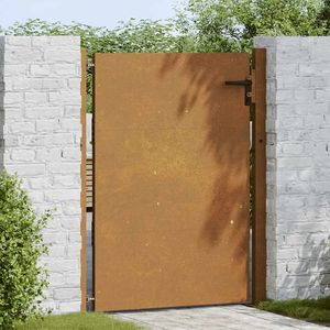 Porte de jardin en acier Corten 39,4x49,2 pouces, porte battante, design industriel, durable, revêtement en poudre, installation facile - Product Image 6