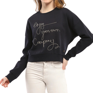 Fournisseur de sweats à capuche pour femmes, coupe patineuse, imprimé floral, col cheminée, manches ajustées, style urbain, pull-over, hauts - Product Image 5