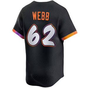 Jersey de Béisbol Americano Negro Cosido de la Mejor Calidad, en Poliéster/Algodón, Transpirable, Tallas Grandes, Unisex, Personalizable para Equipos - Product Image 4