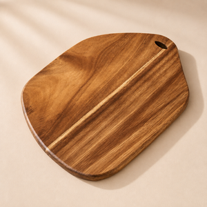 Planche à découper en bois d'acacia 30x22cm |   Planche à découper en bois pour légumes |   Planche de préparation et de service naturelle pour la cuisine - Product Image 1