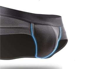 Culotte string sexy en fibre de bambou confortable pour homme avec poche de maintien respirante et logo classique – Sous-vêtements masculins en bambou - Product Image 5