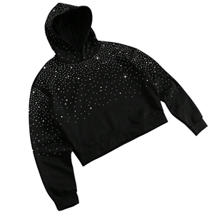 Sudadera con Capucha Personalizada con Logotipo de Diamantes de Imitación para Hombre, Estilo Urbano, Gruesa, Oversize, Lisa, Y2K, con Gráfico de Esqueleto de Cristal - Product Image 2
