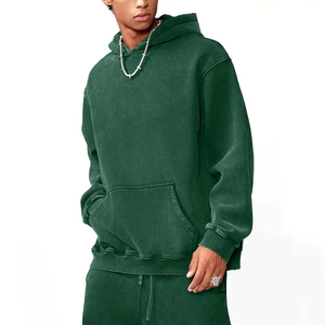 Custom Men's <b>Acid</b> Washed Hoodies <b>Drop</b> Shoulder Oversize Pullover 500gsm Cotton Blank Sweatshirts For Men Basics - Product Image 2