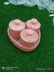 Ensemble de plateaux à bijoux en résine dorée avec couvercle et bol, forme de fleur, plateau de service décoratif, décoration d'intérieur, artisanat artistique - Product Image 5