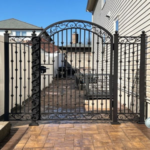 Puerta Moderna de Hierro Forjado, Puerta Metálica Decorativa para Entrada de Vehículos, para Casas Contemporáneas y Residencias de Lujo - Product Image 3