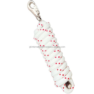 Corde pour cheval pour l'entraînement et la marche Corde pour licou avec boulon blanc fait à la main en coton PP Corde pour cheval - Product Image 2