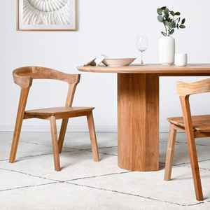 Chaise de salle à manger Delia en teck massif de haute qualité avec finition naturelle pour l'intérieur ou l'extérieur - Product Image 6
