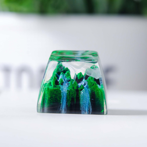 Keycaps Mystiques Anime, Keycaps Artisanaux Personnalisés, Keycaps Anime Mignons, Keycaps Verts, Ensemble de Keycaps, Keycaps en Résine - Product Image 6