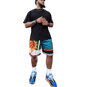 Short de sport noir personnalisé avec logo pour homme – Short de jogging, de natation ou de plage en maille respirante pour l'été - Product Image 2
