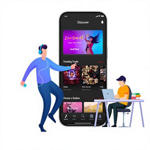 Développement d'applications mobiles de musique professionnelles avec création de listes de lecture personnalisées, diffusion audio et recommandations musicales intelligentes - Product Image 4