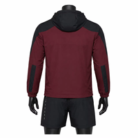 Ensemble de survêtements légers et respirants pour hommes : sweats à capuche demi-zippés, coupe-vent et shorts de course en nylon, OEM ODM