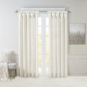 Single Window <b>Curtain</b> <b>Panel</b> with Twisted Tab Lining Elegant Valance for Home Decor - Product Image 1