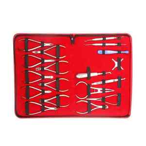 Kit de Instrumentos Dentales de Ortodoncia de Primera Calidad, 18 Piezas, Acero Inoxidable, Herramientas Quirúrgicas Restauradoras Manuales Reutilizables, CE - Product Image 4