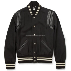 High Quality Men's Vintage <b>Retro</b> Baseball Varsity Canvas Breathable Eco-Friendly Winter <b>Jacket</b> Knitted Plus Size Customized - Product Image 1