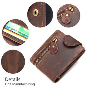 Cartera Minimalista Original para Hombre, Monedero con Cierre, Tarjetero, Cartera de Cuero Genuino para Hombre - Product Image 5