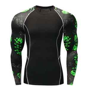 Rashguard unisexe à manches longues en Spandex/Nylon à séchage rapide pour le sport et les arts martiaux 140g - Product Image 1