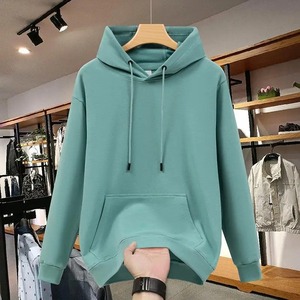 เสื้อสเวตเชิ้ตมีฮู้ดผู้ชาย สีแดงล้วน ผ้าฝ้ายถัก ทรงโอเวอร์ไซส์ สวมใส่สบาย มีกระเป๋าหน้า สำหรับฤดูใบไม้ร่วง ปี 2027 - Product Image 6