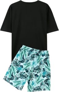 Tenues d'été pour hommes en 2 pièces, tenue de vacances à la plage, ensemble t-shirt et short imprimé noix de coco hawaïen - Product Image 2