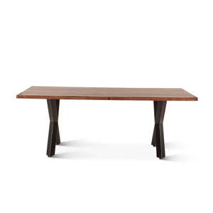 Table basse en bois avec base en métal, table basse moderne en bois avec base en métal, style industriel, meubles de salon, vente en gros - Product Image 2