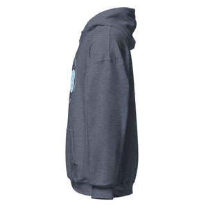 Sweat-shirt à capuche unisexe gris anthracite avec motif brodé circulaire, en molleton, à manches longues, décontracté, pour l'hiver - Product Image 5