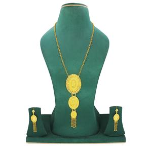 Ensembles de bijoux arabes en laiton plaqué or avec boucles d'oreilles, collection parfaite pour le Ramadan, bijoux de mariée indienne de Dubaï - Product Image 5