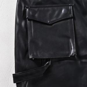 กางเกงหนังแท้สำหรับผู้ชาย หนังวัวแท้ แฟชั่นสำหรับขี่มอเตอร์ไซค์ กางเกงขายาว โรงงานผลิตโดยตรง ผู้ผลิต OEM - Product Image 4