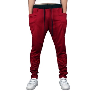 Pantalon de survêtement rose coupe-vent 100 % coton pour homme, taille élastique, poches latérales, tricoté, léger, décontracté, pour l'hiver - Product Image 3