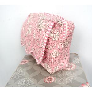 Bolsa de Cosméticos de Algodón Estilo Bohemio con Borlas, Cierre de Cremallera, Ecológica, Ligera, Multiusos, Organizador de Maquillaje de Viaje - Product Image 3