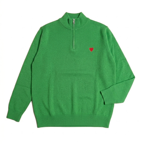ผู้ผลิตเสื้อสเวตเชิ้ตคอเต่าแขนยาวทรงโอเวอร์ไซส์แบบซิป ¼ ตัว สีพื้น ระบายอากาศได้ดี เป็นมิตรกับสิ่งแวดล้อม ขายส่ง - Product Image 1