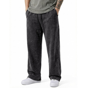 Pantalon décontracté tendance délavé à l'acide pour adultes, nouvelle collection, pantalon homme sur mesure délavé à l'acide aux prix les plus bas - Product Image 1