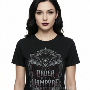 T-shirt Gothique Femme à Motif Crâne Vintage, Tee-shirt Noir pour Dames, Streetwear Punk, Fabricant de Vêtements Personnalisés, Vente en Gros de Hauts - Product Image 5