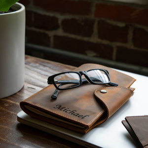 Organisateur de journal de voyage en cuir fait main, personnalisé, en cuir pleine fleur imprimé léopard, couverture de carnet de croquis, porte-documents 7x5 pouces, logo personnalisé - Product Image 5