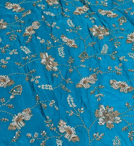 Premium Pearl Beaded Lace Fabric Embroidered <b>Sequin</b> Mesh Fabric Luxury Wedding Dress Bridal Gown Lace <b>Material</b> - Product Image 4