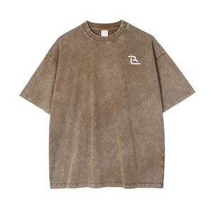 Camisetas de Hombre con Logotipo Personalizado, Lavado Ácido, Último Diseño, Transpirables, Gran Venta - Product Image 1