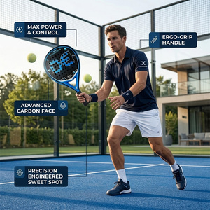 <span class=keywords><strong>Raquette</strong></span> de <span class=keywords><strong>padel</strong></span> en fibre de verre, design léger et contrôlé, avec emballage personnalisé, service OEM pour les commandes en gros - Product Image 3