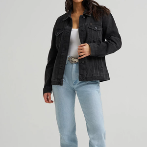 Unisex Denim Jean Jacket Knitted High Quality Breathable OEM Services Custom Logo Printed Reasonable Price Superior Washed - Product Image 2