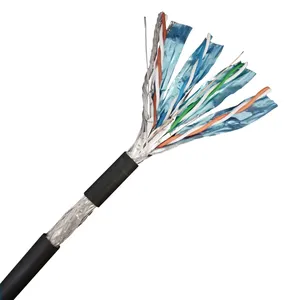 Netzwerkkabel für den Außenbereich Cat7 SSTP SFTP Lan-Kabel 23AWG 4-Pair gedrehte Kupfer-Kategorie-7-Kabel