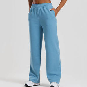 Pantalones Deportivos de Felpa para Mujer, Corte Recto, 100% Algodón, con Cordón Ajustable, Servicio OEM al por Mayor, Personalizados, Estilo Jogger Oversize para Invierno - Product Image 1