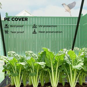 Fioriera Rialzata Ecologica Zincata 4x3x3ft con Copertura Mini Serra Verde e Grigio Scuro - Product Image 6